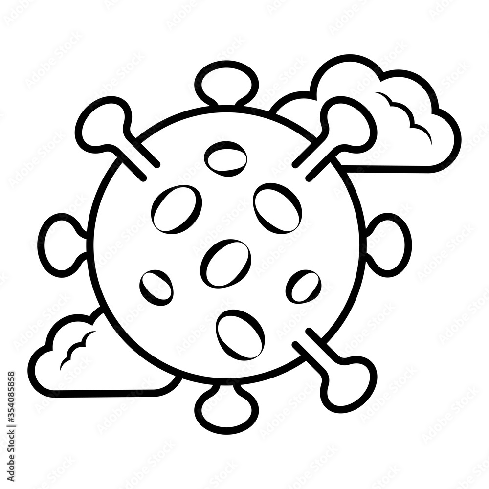 Coronavirus 2019-nCoV icon. Coronavirus Bacteria Coronavirus 2019-nCoV icon. Coronavirus Bacteria