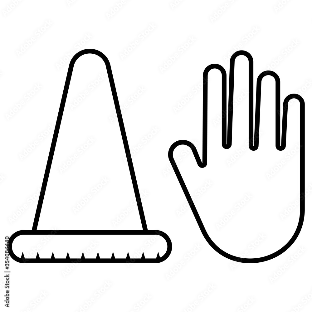 stop hand icon vector illustration stop hand icon vector illustration