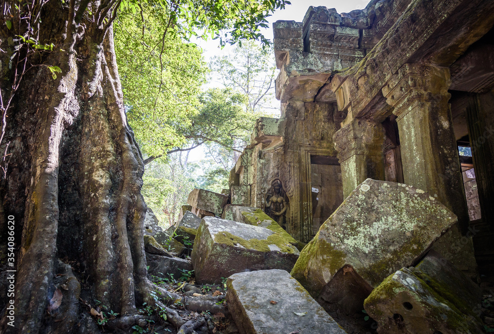 Angkor, Ta Prohm-Tempelkomplex. Dieser Tempel ist als 