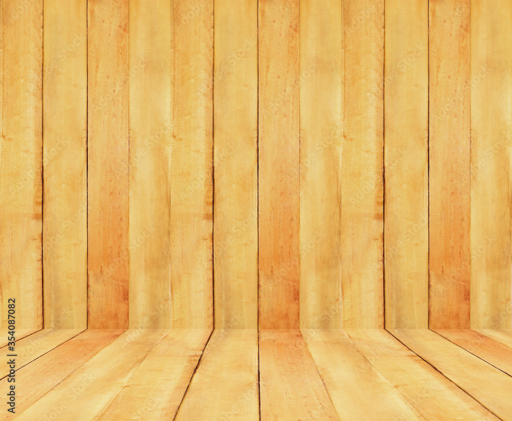 Naklejka premium Wood room, interior, brown, wooden floor, backdrop, background