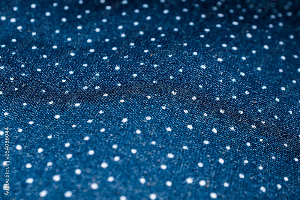 blue fabric with white dots blue fabric with white dots