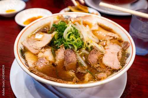 Pork Ramen (Chuka Soba, literally means Chinese noodles) in soy sauce based soup