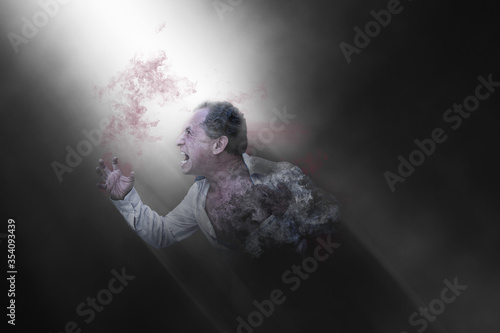 man expressing anger, anger, frustration, stress, scream, courage, hatred, helplessness