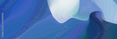 beautiful and smooth elegant graphic background with steel blue, teal blue and light gray color. elegant curvy swirl waves background illustration © Eigens