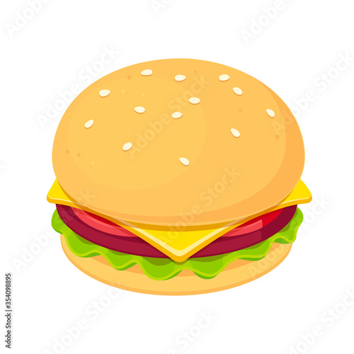 Cartoon burger illustration