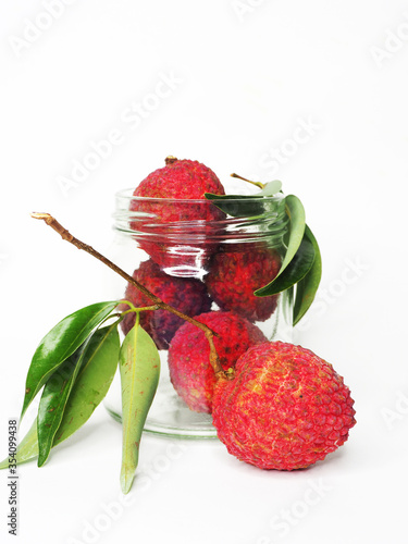 Fresh lychee Thai fruit and grest tast sweet and sour photo