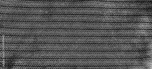 black striped cotton material with visible texture