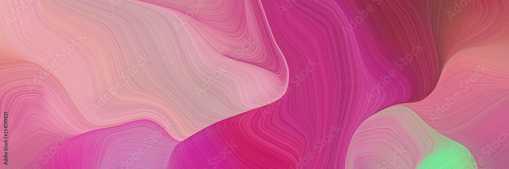 Fototapeta premium beautiful and smooth elegant graphic background with pale violet red, moderate pink and dark moderate pink color. smooth swirl waves background design