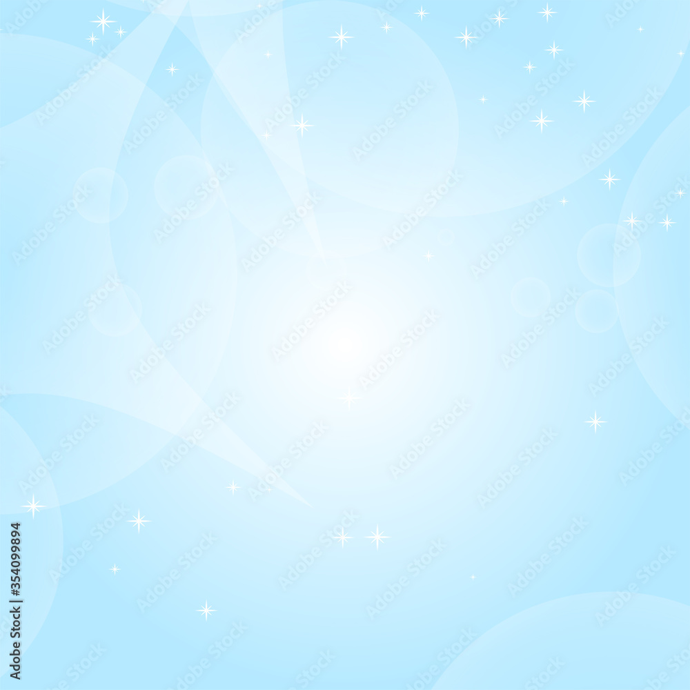 Colorful abstract background with circles and stars. Simple flat vector illustration.