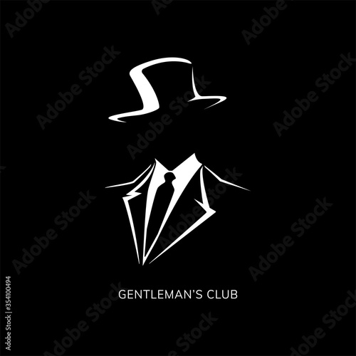 gentleman club vitnage monochrome logo photo