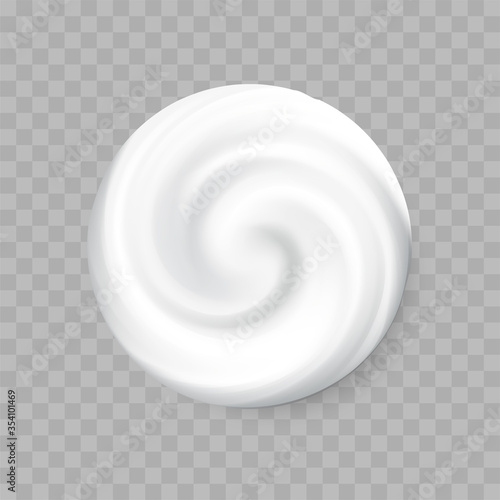 Cosmetic Cream Creme Smear Isolated on Background. Can be used separately. Vector.