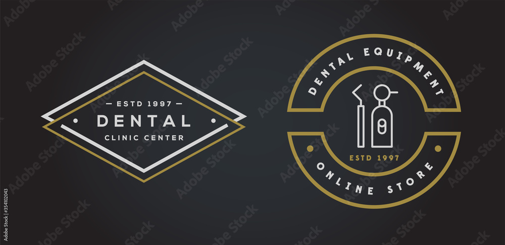 Set of Vector Dental Signs. Template Illustration. Stomatology Graphic Oral Elements. Set of Vector Dental Signs. Template Illustration. Stomatology Graphic Oral Elements.