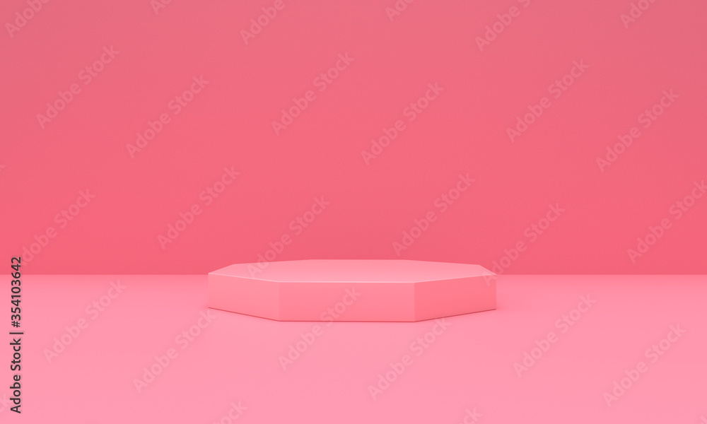 3D rendering of the red geometric scene. 3D rendering of the red geometric scene.