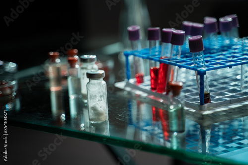 laboratory test tube with tubes