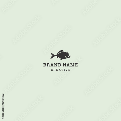 Fish logo template design in Vector illustration 
