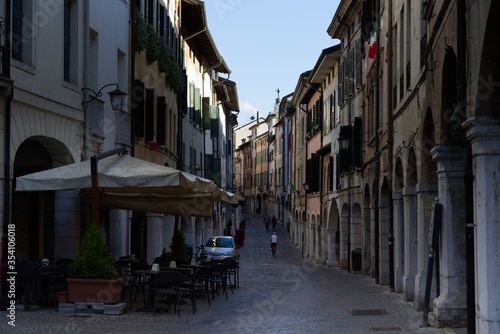 Italy, The splendid buildings of Corso Vittorio in Pordenone © Stefano