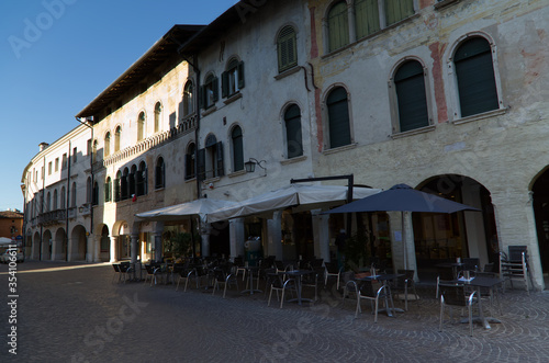 Italy, The splendid buildings of Corso Vittorio in Pordenone