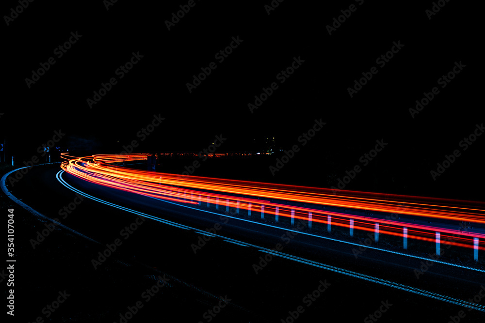 lights of cars with night