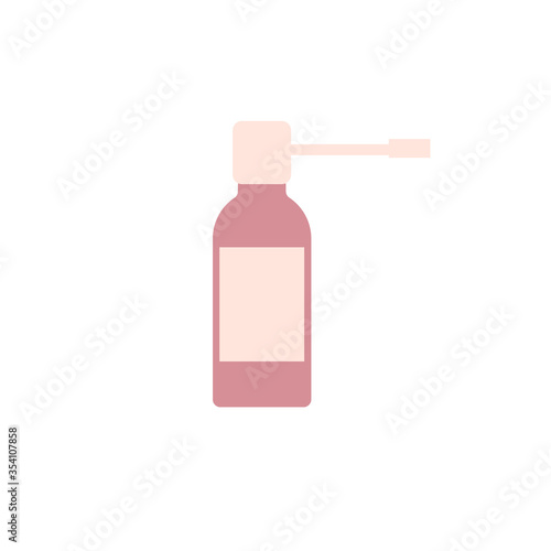 vector illustration of a throat spray medication