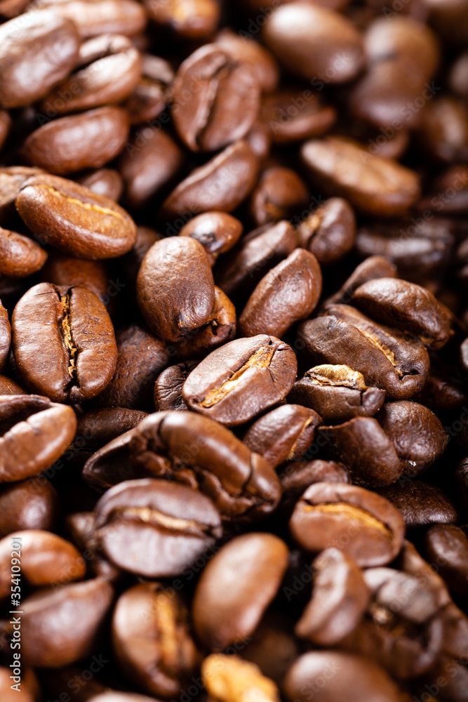 Fototapeta premium coffee beans close up