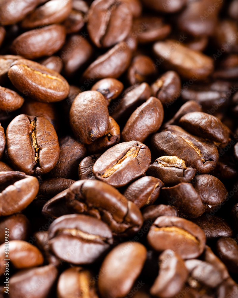 Fototapeta premium coffee beans close up