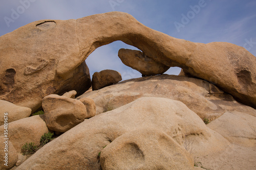 Arch Rock is within granite formations at Joshua Tree National Park