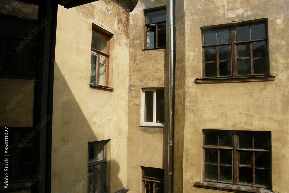 Inner yard of St Petersburg apartment house