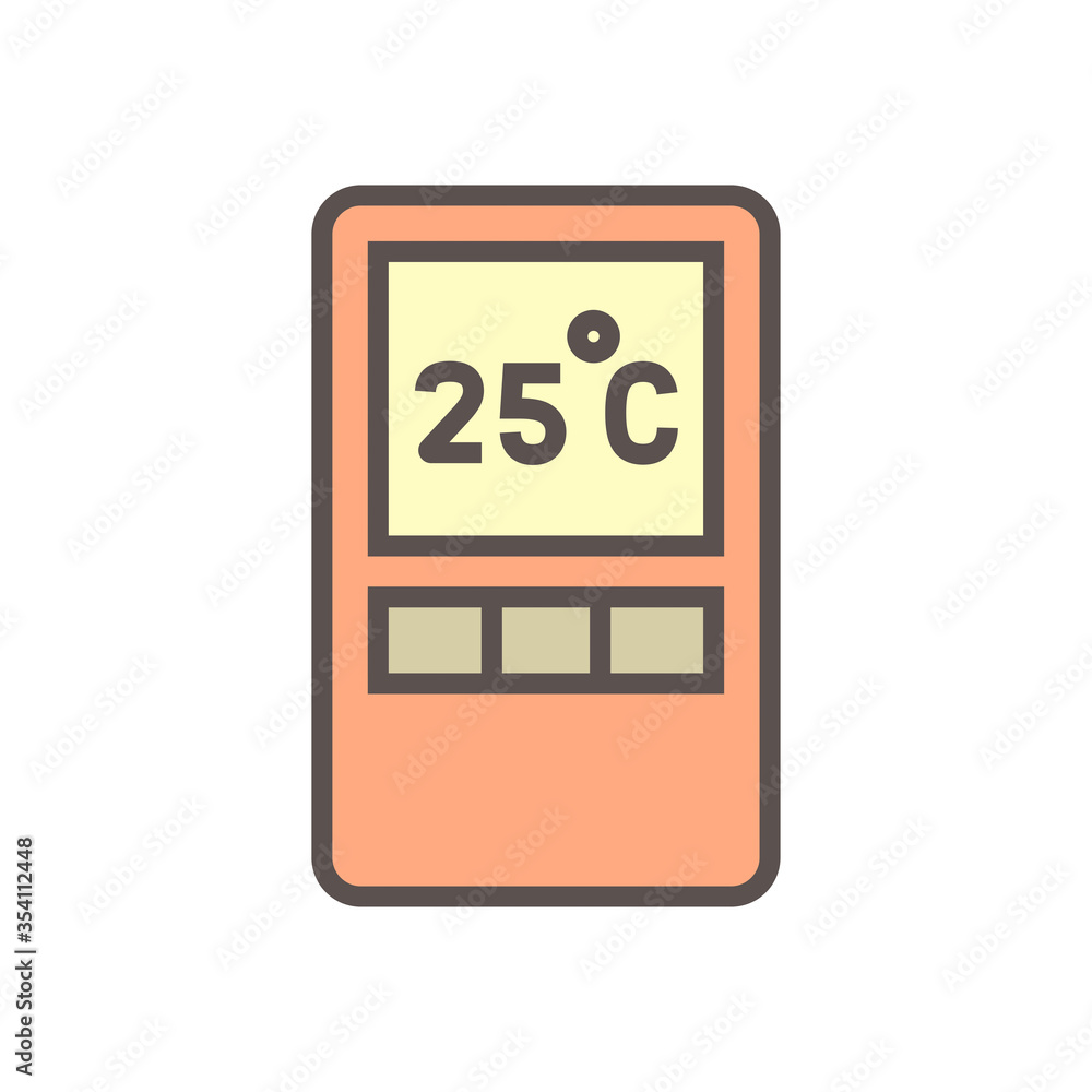 Air conditioner control vector icon design, editable stroke.
