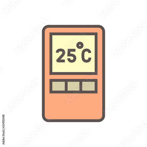 Air conditioner control vector icon design, editable stroke.