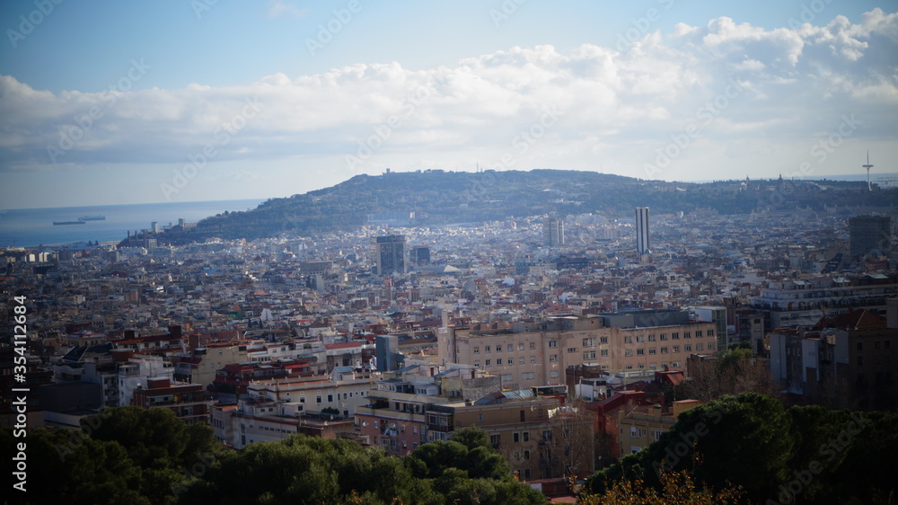 panoramic view of the city of barcelona