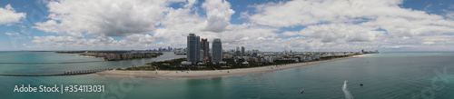 Aerial panorama Miami Beach South Pointe pier © Felix Mizioznikov