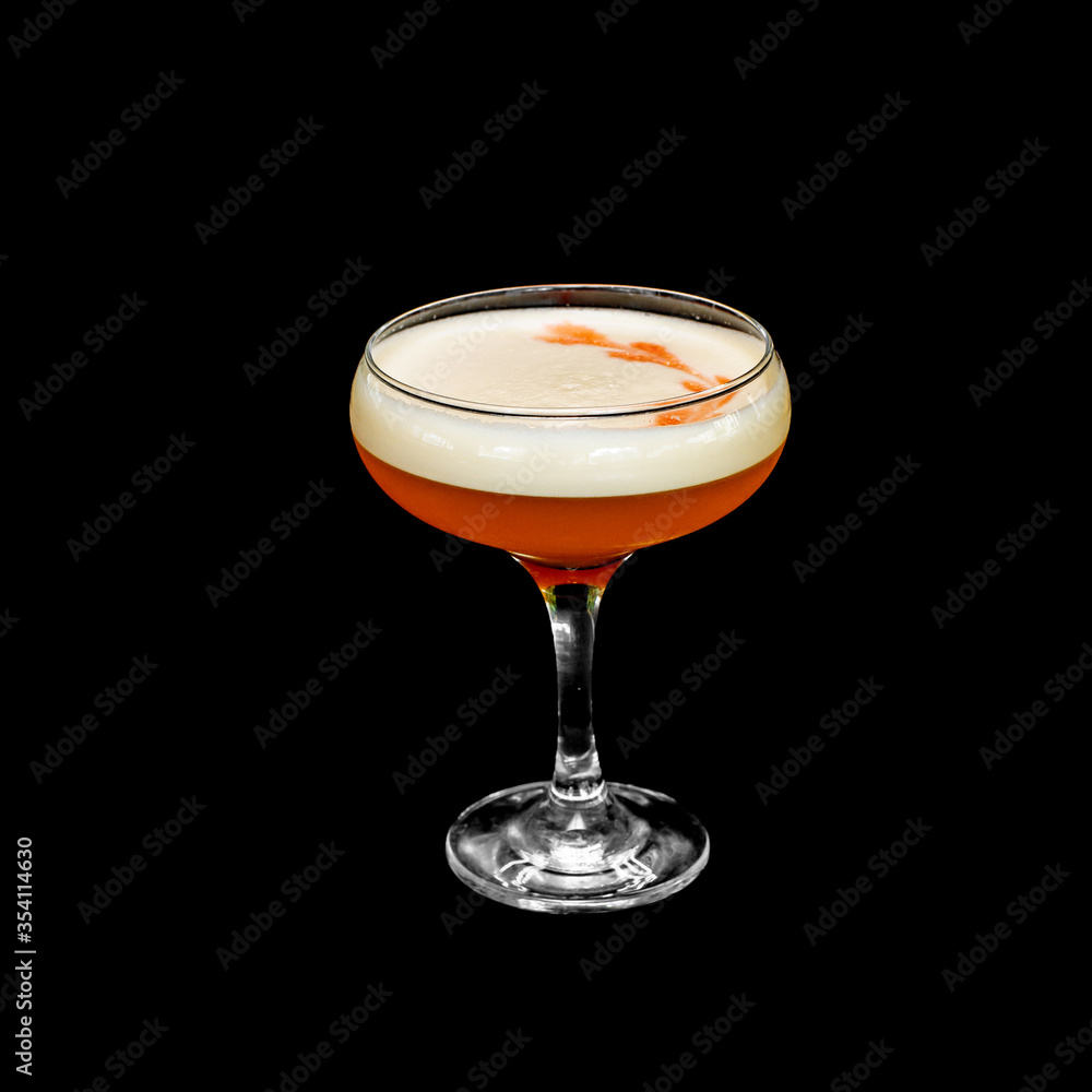 fresh coctail on the black background fresh coctail on the black background