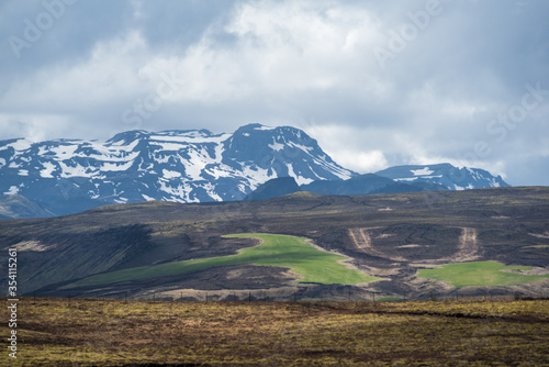 Icelandic Landscape with Mountains