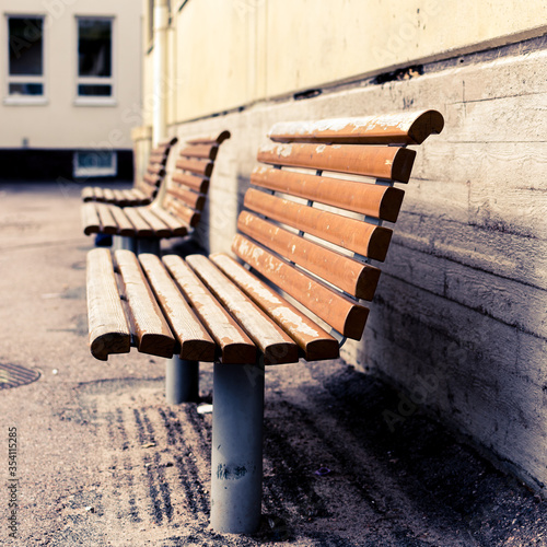 bench in the city