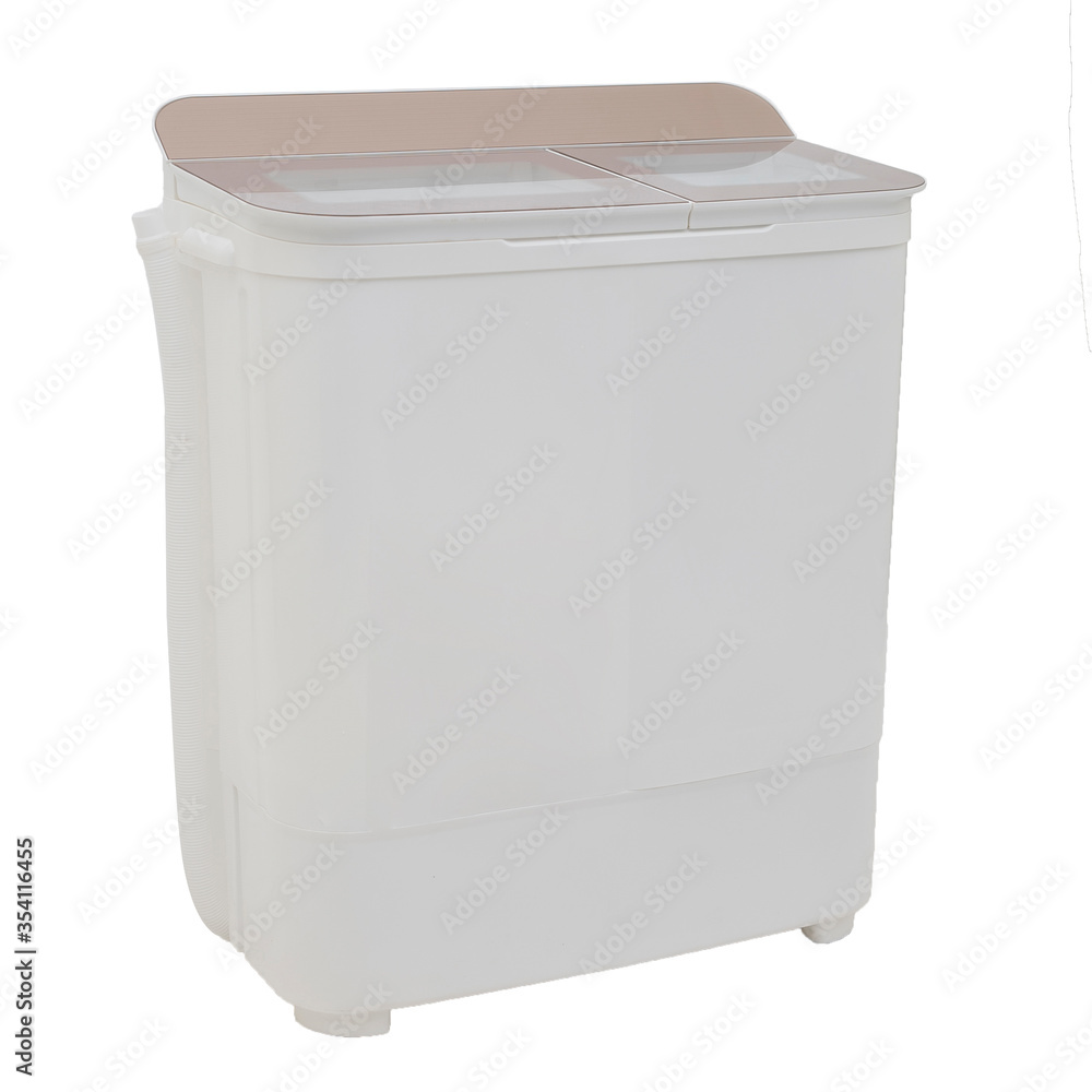 Washing machine in different angles in white background Washing machine in different angles in white background