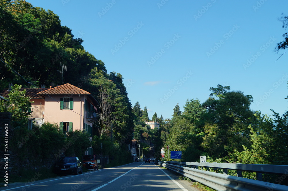 road in the village road in the village