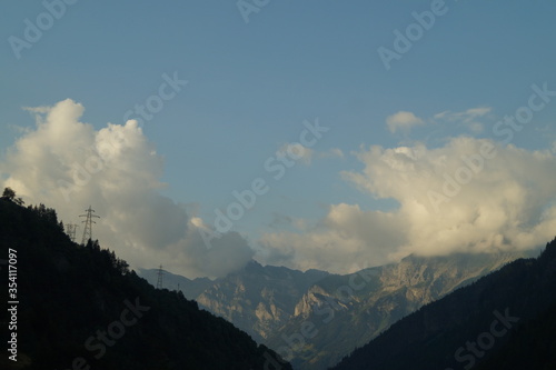 clouds over the mountains