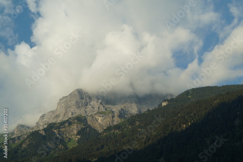 clouds over the mountains