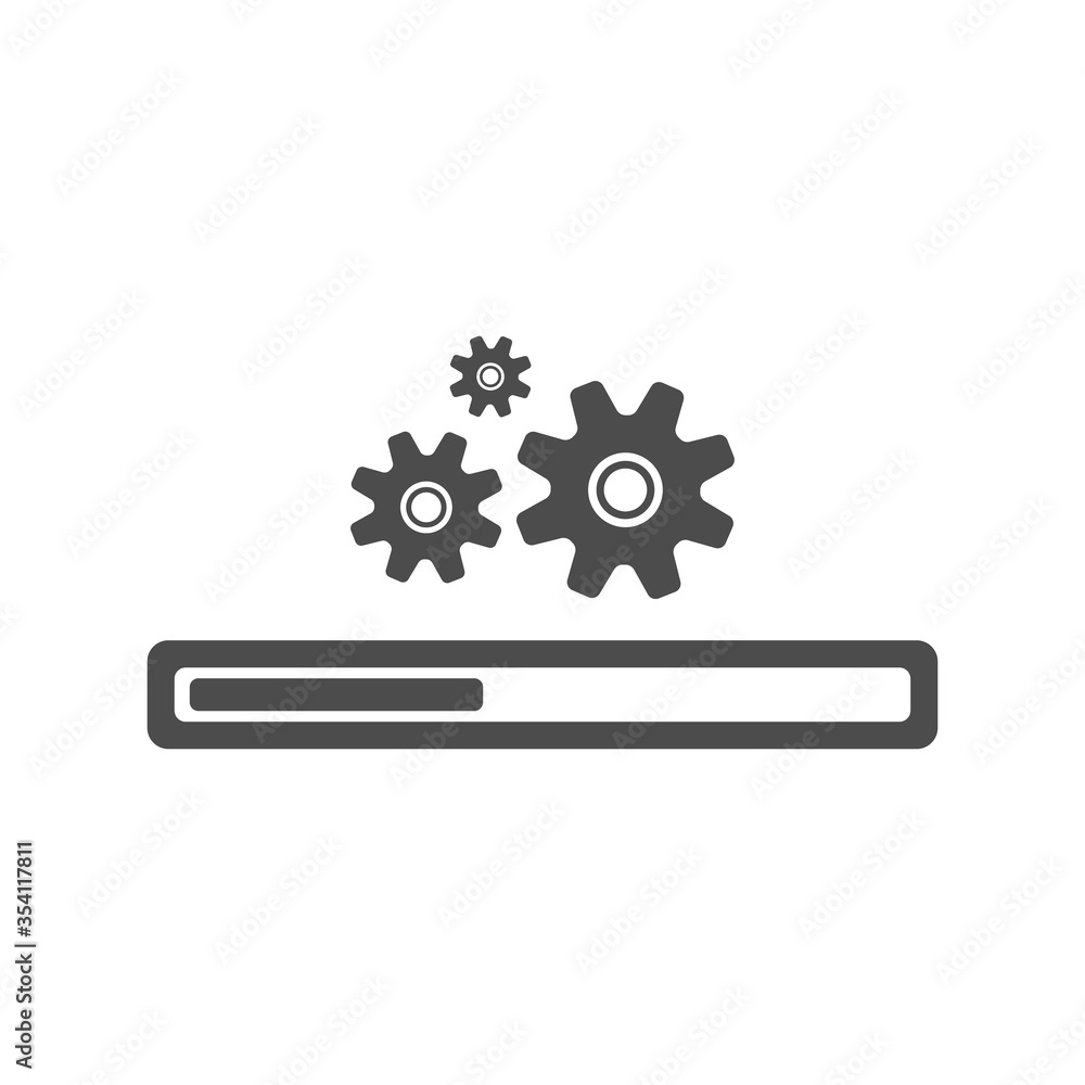 IT Automation Icon isolated on white background. Vector illustration.