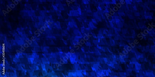 Dark BLUE vector backdrop with lines  triangles.
