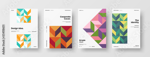 Company identity brochure template collection. Business presentation vector A4 vertical orientation front page mock up set. Corporate report cover abstract geometric illustration design layout bundle. Free Download Company identity brochure template collection. Business presentation vector A4 vertical orientation front page mock up set. Corporate report cover abstract geometric illustration design layout bundle. - GFXLoad
