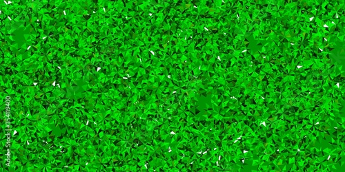 Light Green, Yellow vector template with ice snowflakes.