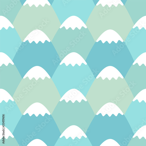 Cartoon mountain pattern