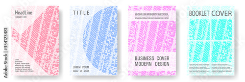 Cover page design templates set.