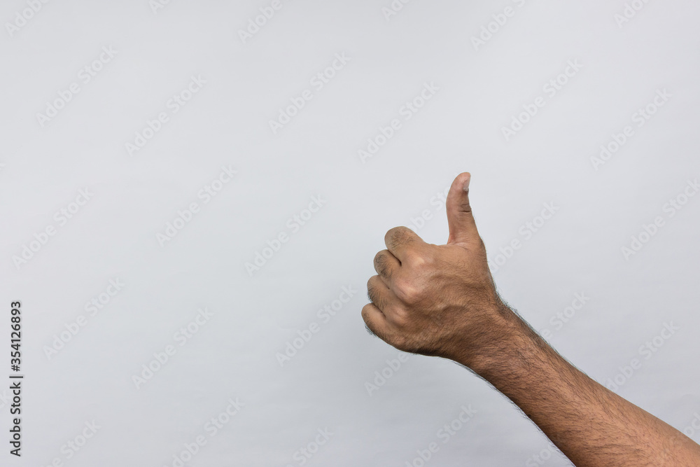 Male hands isolated on white Male hands isolated on white