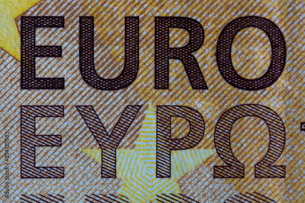 closeup of 50 euro banknote closeup of 50 euro banknote