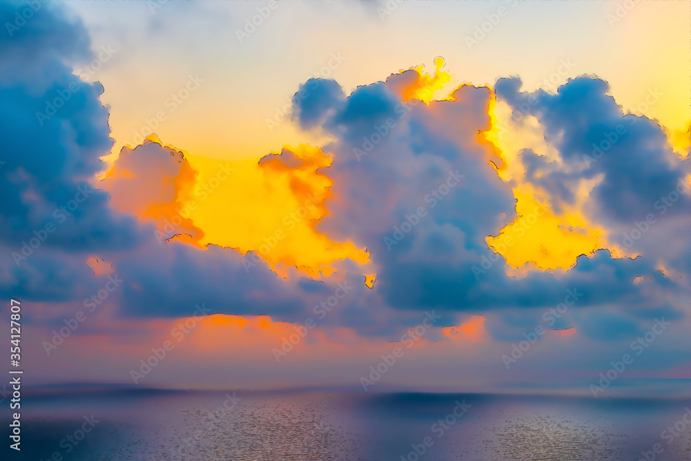 宮古島の朝日 アニメ風 Stock イラスト Adobe Stock