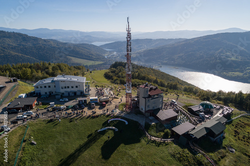 Fototapeta Naklejka Na Ścianę i Meble -  Żar hill silesia beskid hills in Zywiec Poland