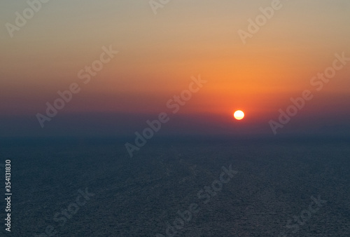 View of the sunset at Santorini
