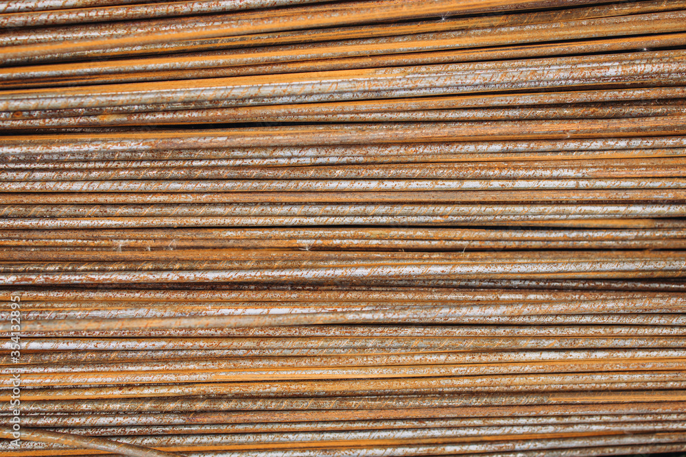 Metal fixtures, horizontal lines, corroded texture Metal fixtures, horizontal lines, corroded texture